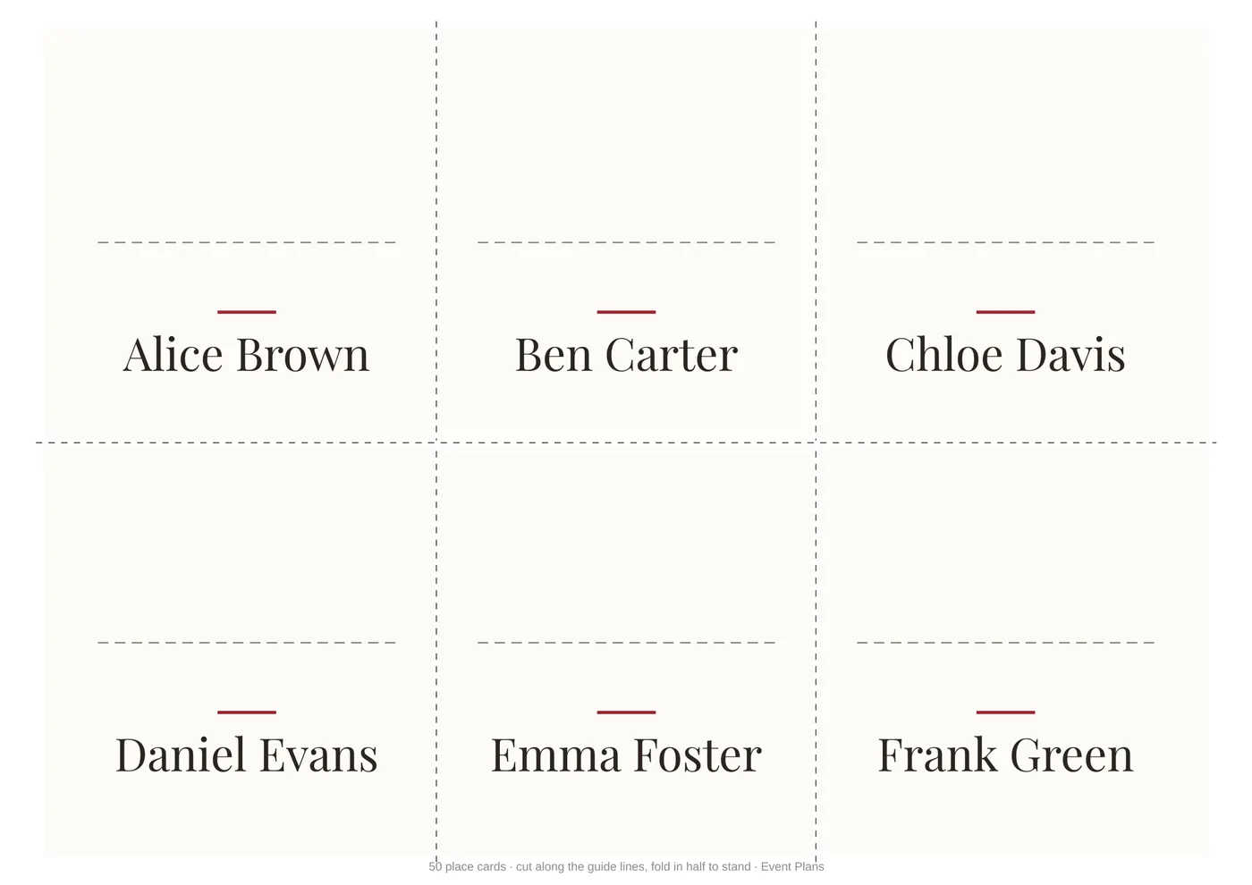 Place cards